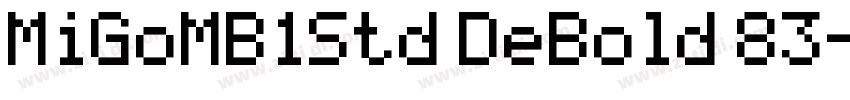 MiGoMB1Std DeBold 83字体转换